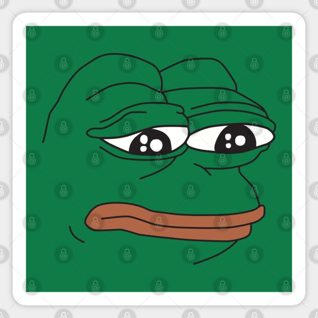 Sad Pepe Face Sticker by Aefe